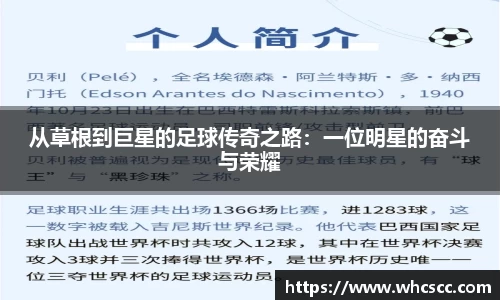 从草根到巨星的足球传奇之路：一位明星的奋斗与荣耀